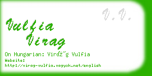 vulfia virag business card